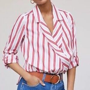 ANTHROPOLOGY HARSHMAN LOS ANGELES STRIPED TOP (XS)